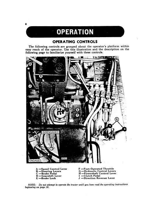 JOHN DEERE 430 CRAWLER TRACTOR OPERATOR MANUAL OMT60558