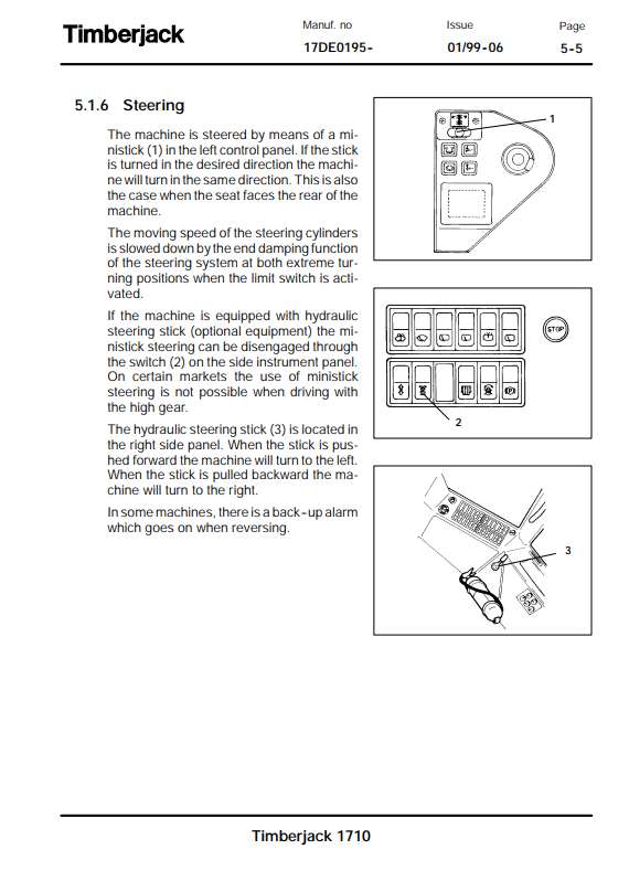JOHN DEERE 1710 FORWARDER OPERATOR MANUAL F057893