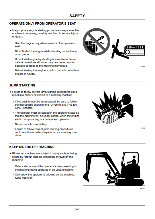 HITACHI ZAXIS 17U - 2 HYDRAULIC EXCAVATOR OPERATOR MANUAL EM1MS13