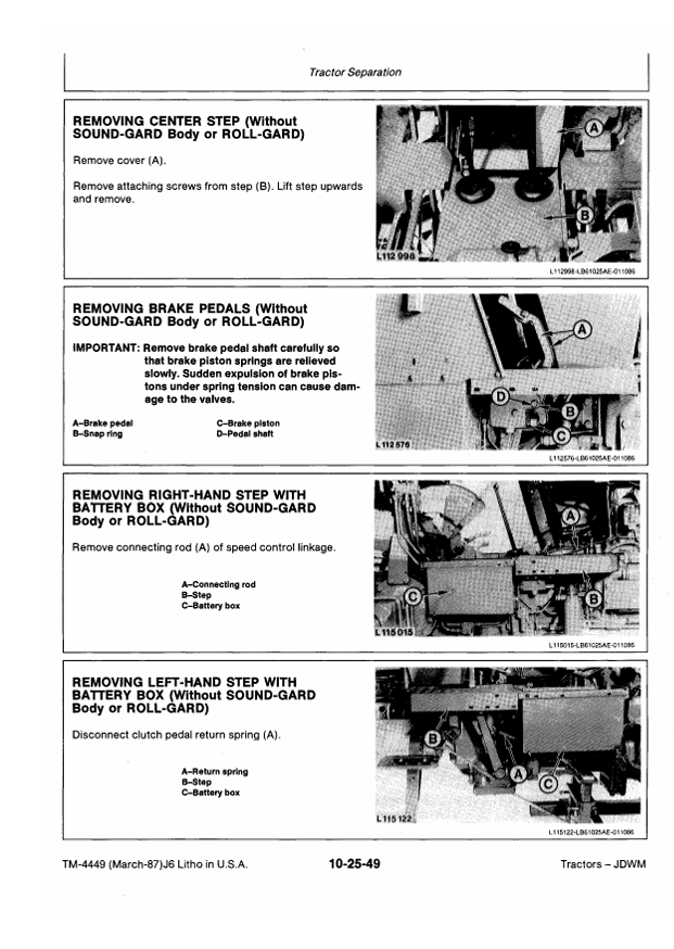 JOHN DEERE 2955, 3055, 3155 AND 3255 TRACTOR TECHNICAL MANUAL TM4449