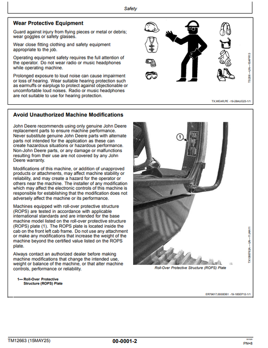 JOHN DEERE 245GLC EXCAVATOR REPAIR TECHNICAL MANUAL TM12663