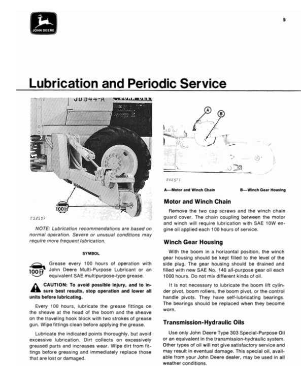 JOHN DEERE 3550 AND 3560 SIDEBOOM OPERATOR MANUAL OMT38741
