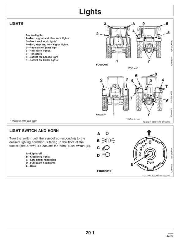 JOHN DEERE 3110, 3210, 3310, 3410 TRACTOR OPERATOR MANUAL RT6005023112