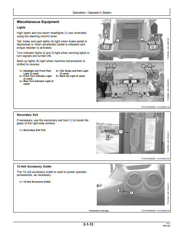 JOHN DEERE 250D, 300D ARTICULATED DUMP TRUCK OPERATOR MANUAL OMT201340
