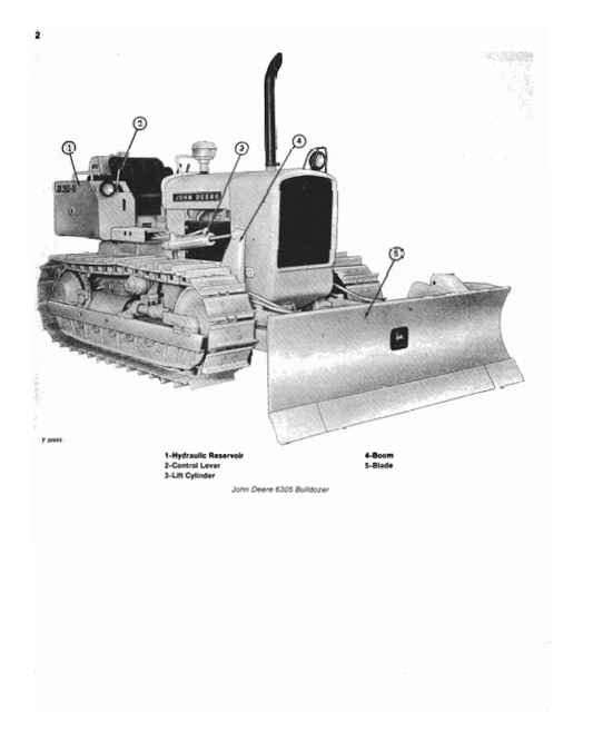 JOHN DEERE 6305 BULLDOZER FOR JD350-B CRAWLER OPERATOR MANUAL OMT38742