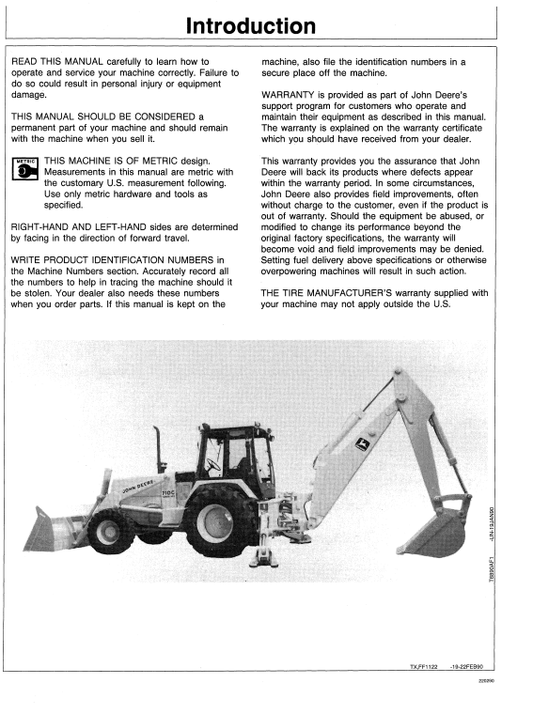 JOHN DEERE 710C BACKHOE LOADER OPERATOR MANUAL OMT134374
