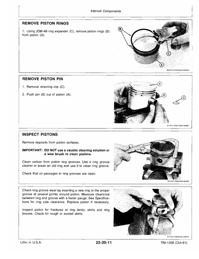 JOHN DEERE 317 HYDROSTATIC TRACTOR TECHNICAL MANUAL TM1208