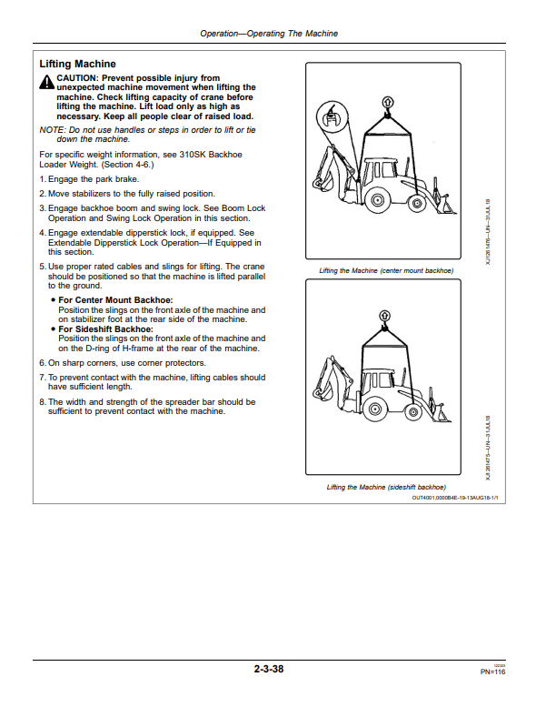 JOHN DEERE 310SK BACKHOE LOADER OPERATOR MANUAL OMT305678
