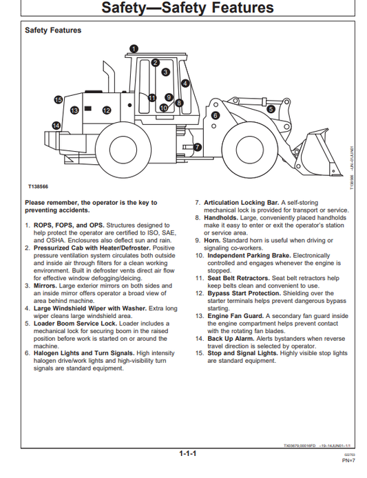 HITACHI LX120 LOADER OPERATOR MANUAL OMT196106