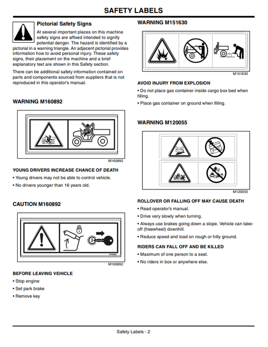 JOHN DEERE GATOR™ UTILITY VEHICLE XUV 850D OPERATOR MANUAL OMM162658