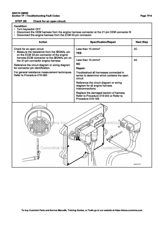 JOHN DEERE CUMMIN ENGINE QSK19 CM850 4021493-VOL1, 4021493-VOL2 REPAIR MANUAL