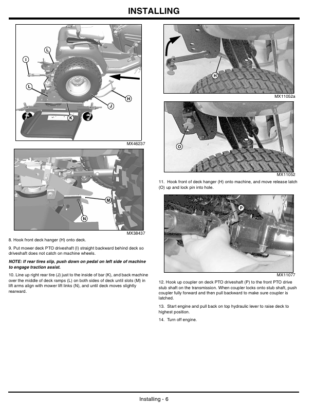 JOHN DEERE 60-INCH MOWER DECK OPERATOR MANUAL OMM156467