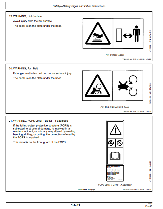 JOHN DEERE E330LC AND E360 EXCAVATOR OPERATOR MANUAL OMT401302X19
