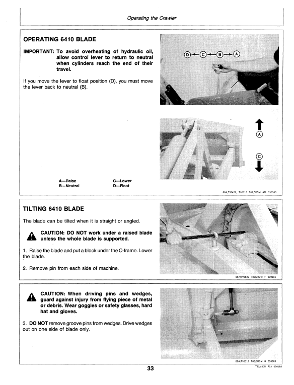 JOHN DEERE 550B CRAWLER TRACTOR 55B CRAWLER LOADER OPERATOR MANUAL OMT81348