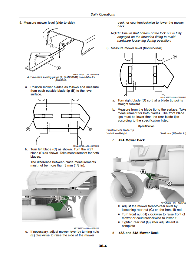 JOHN DEERE Z370R AND Z380R RESIDENTIAL ZTRAK™ 42A, 48A, AND 54A DECK OPERATOR MANUAL OMUC38862