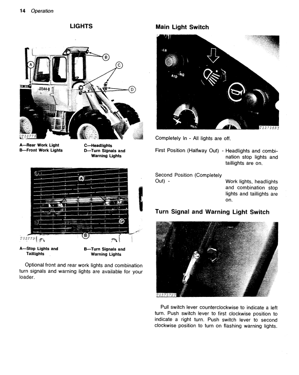 JOHN DEERE 544-B LOADER OPERATOR MANUAL OMT68748