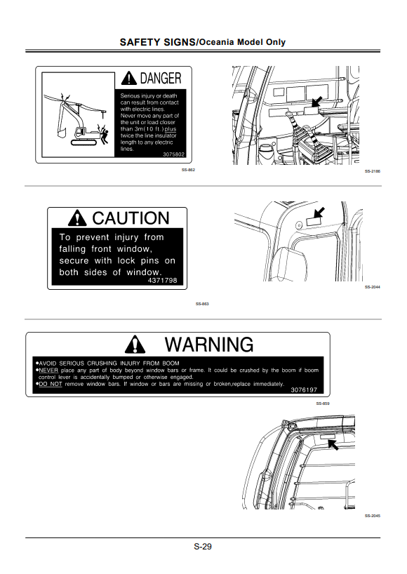 HITACHI ZAXIS 350K, 350LCK EXCAVATOR OPERATOR MANUAL EM1HM11