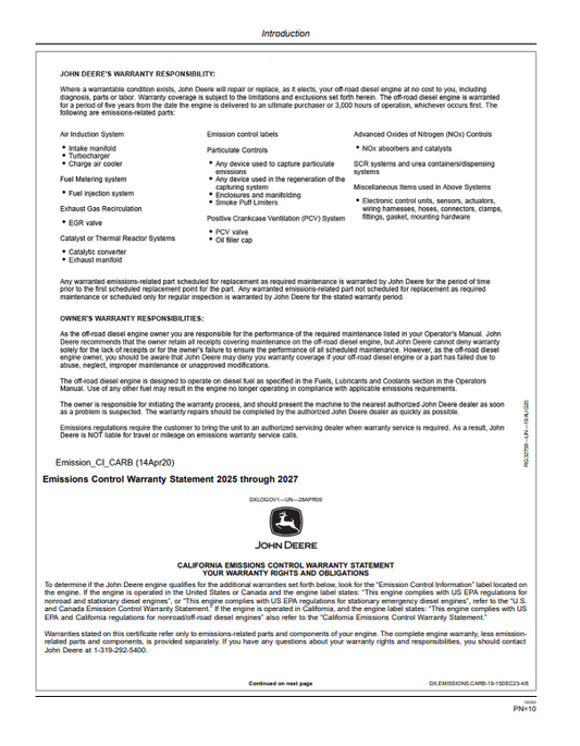 JOHN DEERE 710K BACKHOE LOADER OPERATOR MANUAL OMT307770