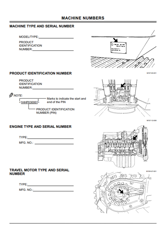 HITACHI ZAXIS 330LC, 370 EXCAVATOR OPERATOR MANUAL EM1HHNA11