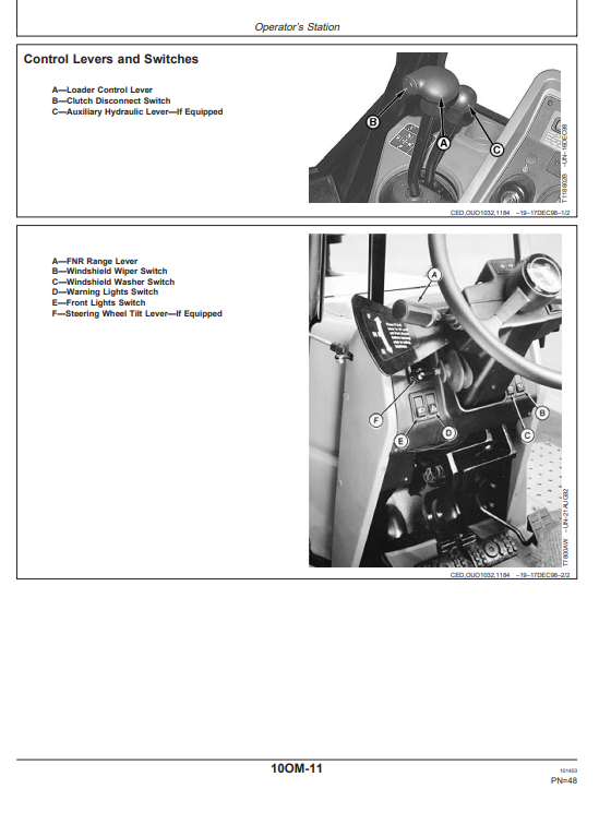 JOHN DEERE 710D BACKHOE LOADER OPERATOR MANUAL OMT164842