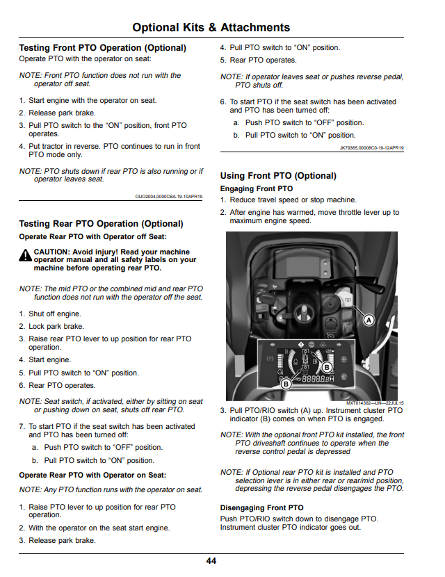 JOHN DEERE X750, X754, AND X758 LAWN AND GARDEN TRACTOR OPERATOR MANUAL OMUC24031