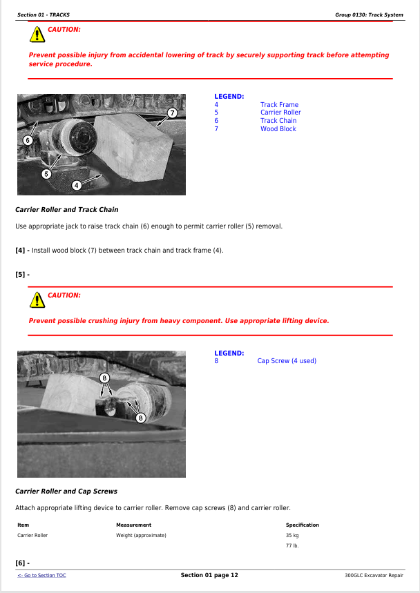 JOHN DEERE 300GLC EXCAVATOR REPAIR TECHNICAL MANUAL TM13264X19