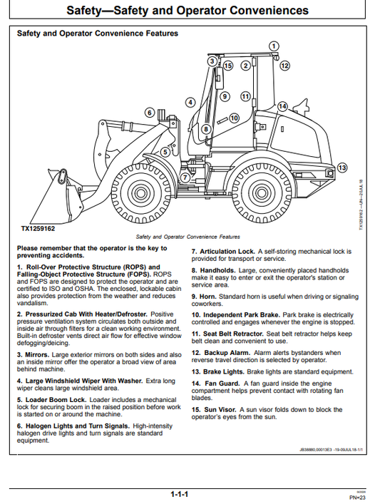JOHN DEERE 244 P AND 324 P 4WD LOADER OPERATOR MANUAL OMT487736X019