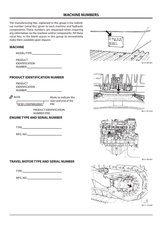 HITACHI ZAXIS 450-3, 470H-3, 450LC-3, 470LCH-3, 500LC-3, 520LCH-3 HYDRAULIC EXCAVATOR OPERATOR MANUAL EM1J112