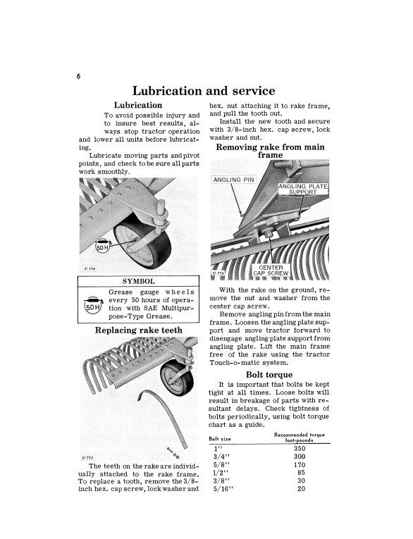 JOHN DEERE 250 LANDSCAPE RAKE OPERATOR MANUAL OMU14269
