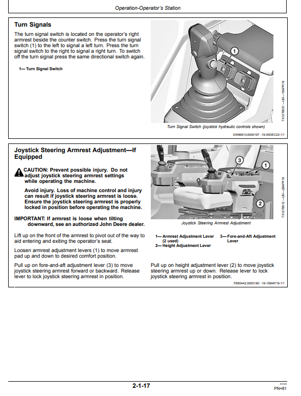 JOHN DEERE 844L AND 844L AH 4WD LOADER OPERATOR MANUAL OMT426199X19