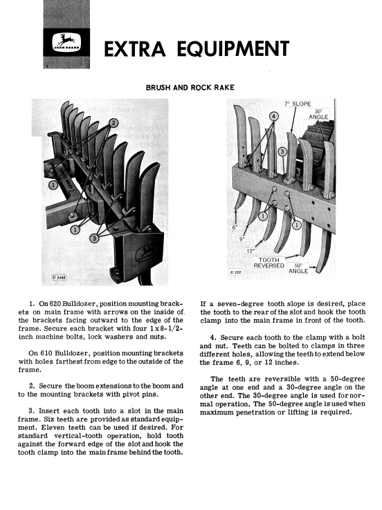 JOHN DEERE 610 AND 620 BULLDOZER OPERATOR MANUAL OMU15831