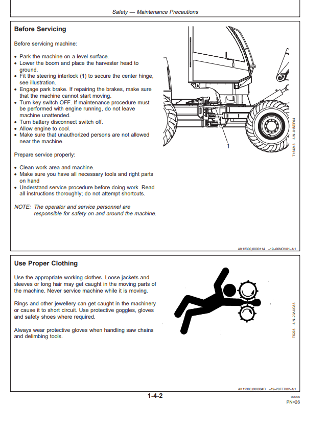 JOHN DEERE 1470D HARVESTER OPERATOR MANUAL OMF069329