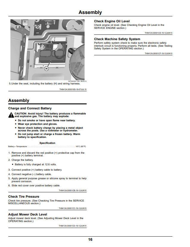 JOHN DEERE Z335E AND Z355E, Z300 SERIES ZTRAK™ OPERATOR MANUAL OMGX26258