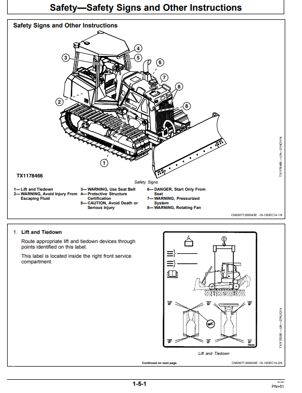 JOHN DEERE 700K CRAWLER DOZER OPERATOR MANUAL OMT355957X19