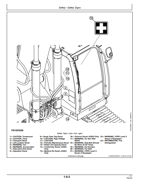 JOHN DEERE E400LC EXCAVATOR OPERATOR MANUAL OMT381652X19