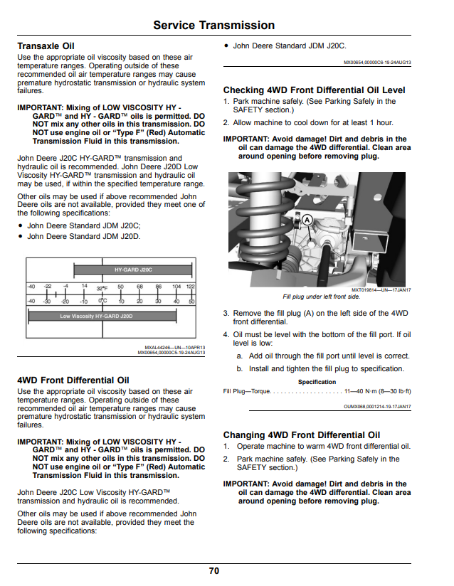 JOHN DEERE XUV835E, XUV835M, XUV835R GATOR™ UTILITY VEHICLES OPERATOR MANUAL OMUC22936