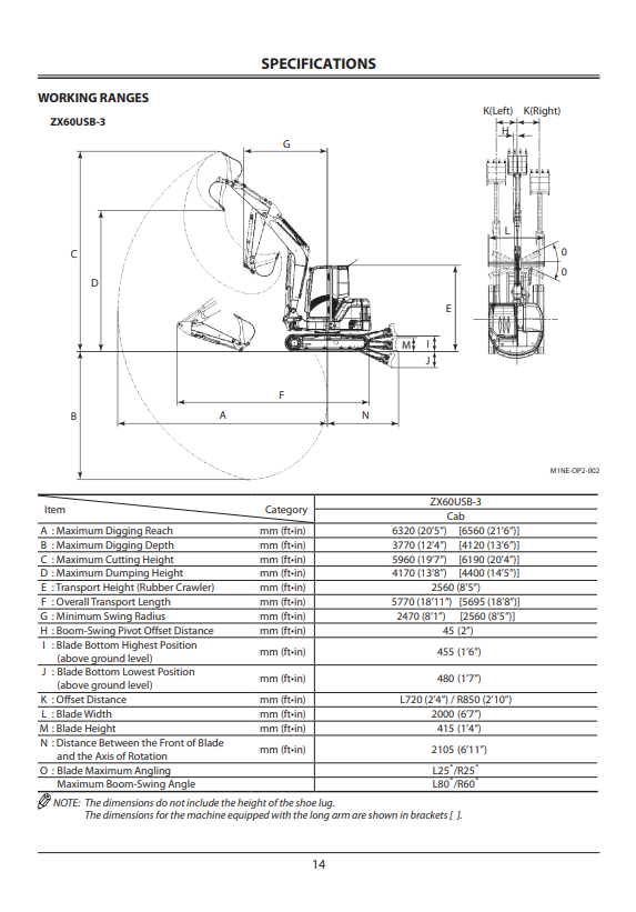 HITACHI ZAXIS 35U-3, 50U-3, 60USB-3 HYDRAULIC ANGLE BLADE OPERATOR MANUAL EM1NEOP21