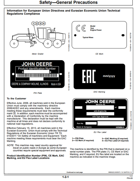JOHN DEERE 750K AND 850K CRAWLER DOZER OPERATOR MANUAL OMT355293X19