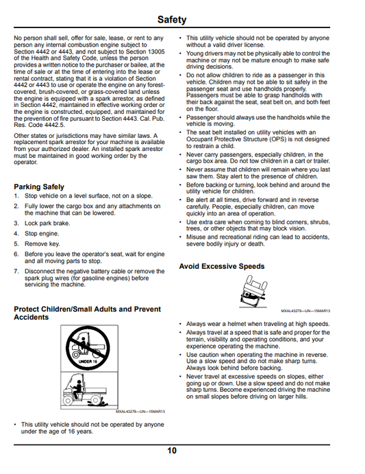 JOHN DEERE XUV 550 S4 GATOR™ UTILITY VEHICLE OPERATOR MANUAL OMM173026