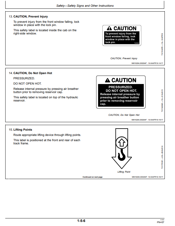 JOHN DEERE 200G EXCAVATOR OPERATOR MANUAL OMT429492X19