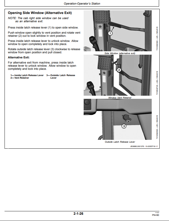 JOHN DEERE 744L 4WD LOADER OPERATOR MANUAL OMT426213X19