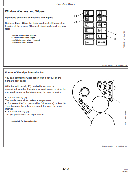 JOHN DEERE TIMBERJACK 1010B FORWARDER OPERATOR MANUAL OMF064199