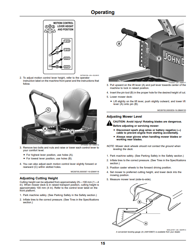 JOHN DEERE RESIDENTIAL ZTRAK™ Z335E, Z345M, Z345R OPERATOR MANUAL OMUC30707E