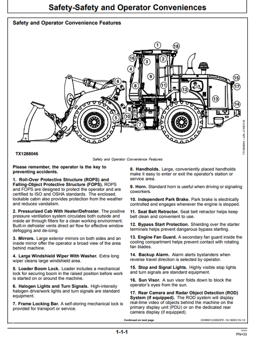 JOHN DEERE 724 P-TIER, GEN-A 4WD LOADER OPERATOR MANUAL OMT453610X019