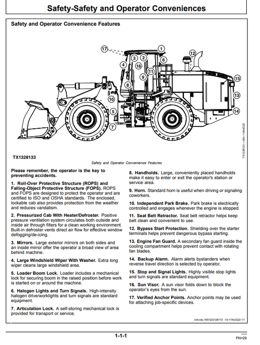 JOHN DEERE 744 P 4WD LOADER OPERATOR MANUAL OMT507398X019