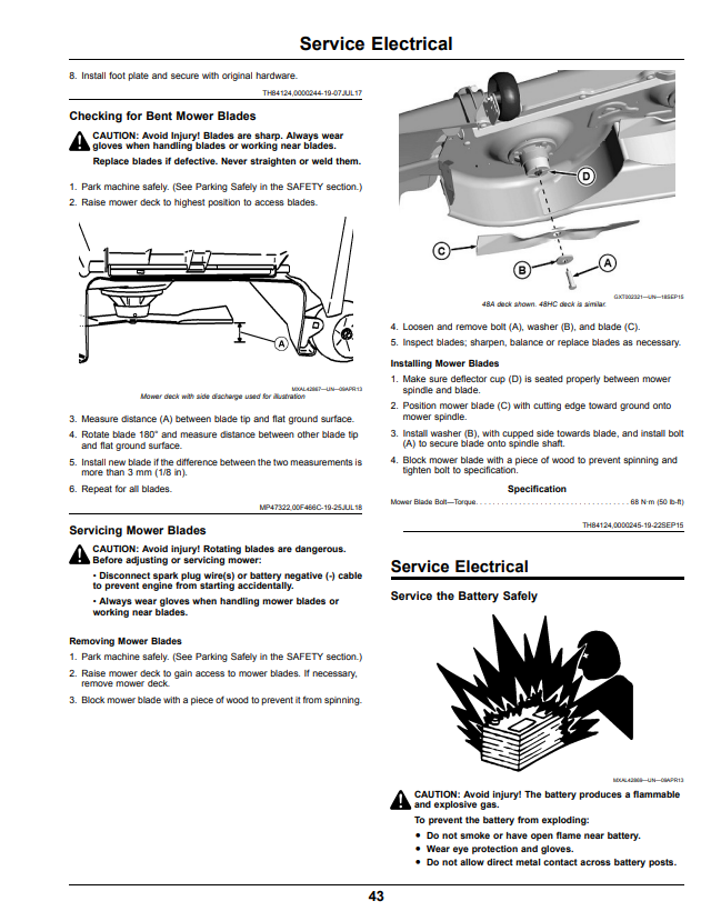JOHN DEERE Z525E, Z535M AND Z540R ZTRAK™ OPERATOR MANUAL OMUC18704