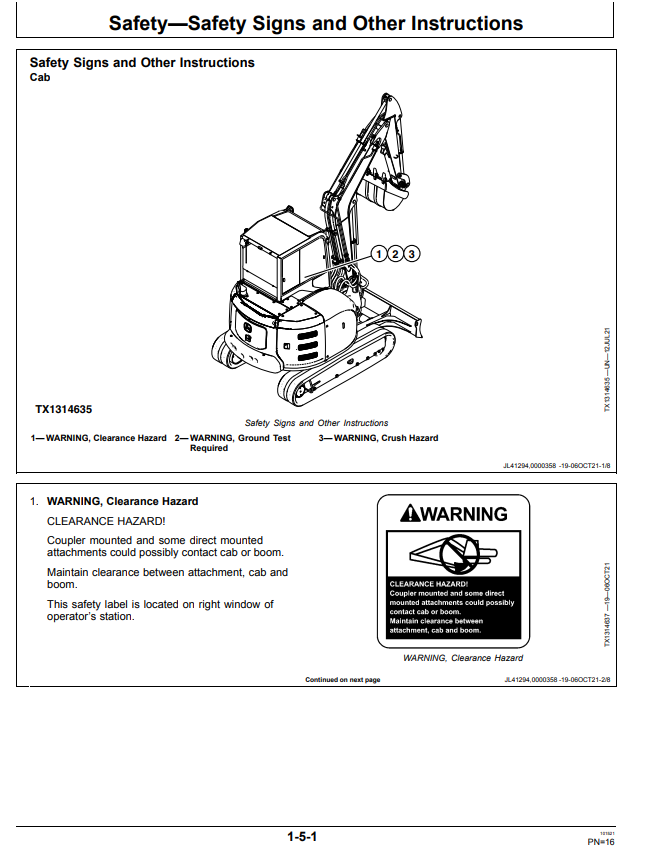 HITACHI ZAXIS35U-5N, 50U-5N, 60USB-5N PIN GRABBER COUPLER OPERATOR MANUAL OMT466881X019