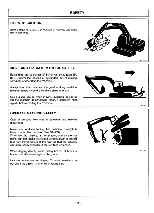 HITACHI EX220-2, EX220LC-2 EXCAVATOR OPERATOR MANUAL EM15B13