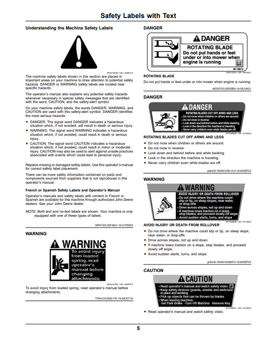 JOHN DEERE Z315E, Z325E, Z320M, Z330M, Z320R, Z330R, RESIDENTIAL ZTRAK™ OPERATOR MANUAL OMUC31576