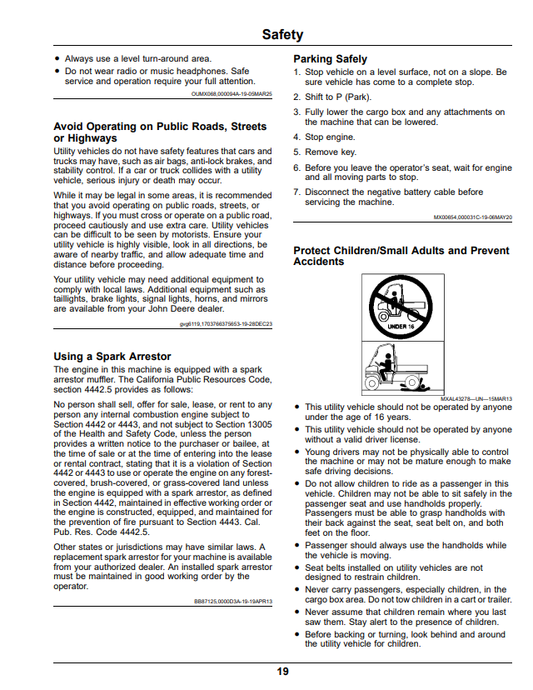 JOHN DEERE XUV855M S4 GATOR™ UTILITY VEHICLES OPERATOR MANUAL OMUC42253